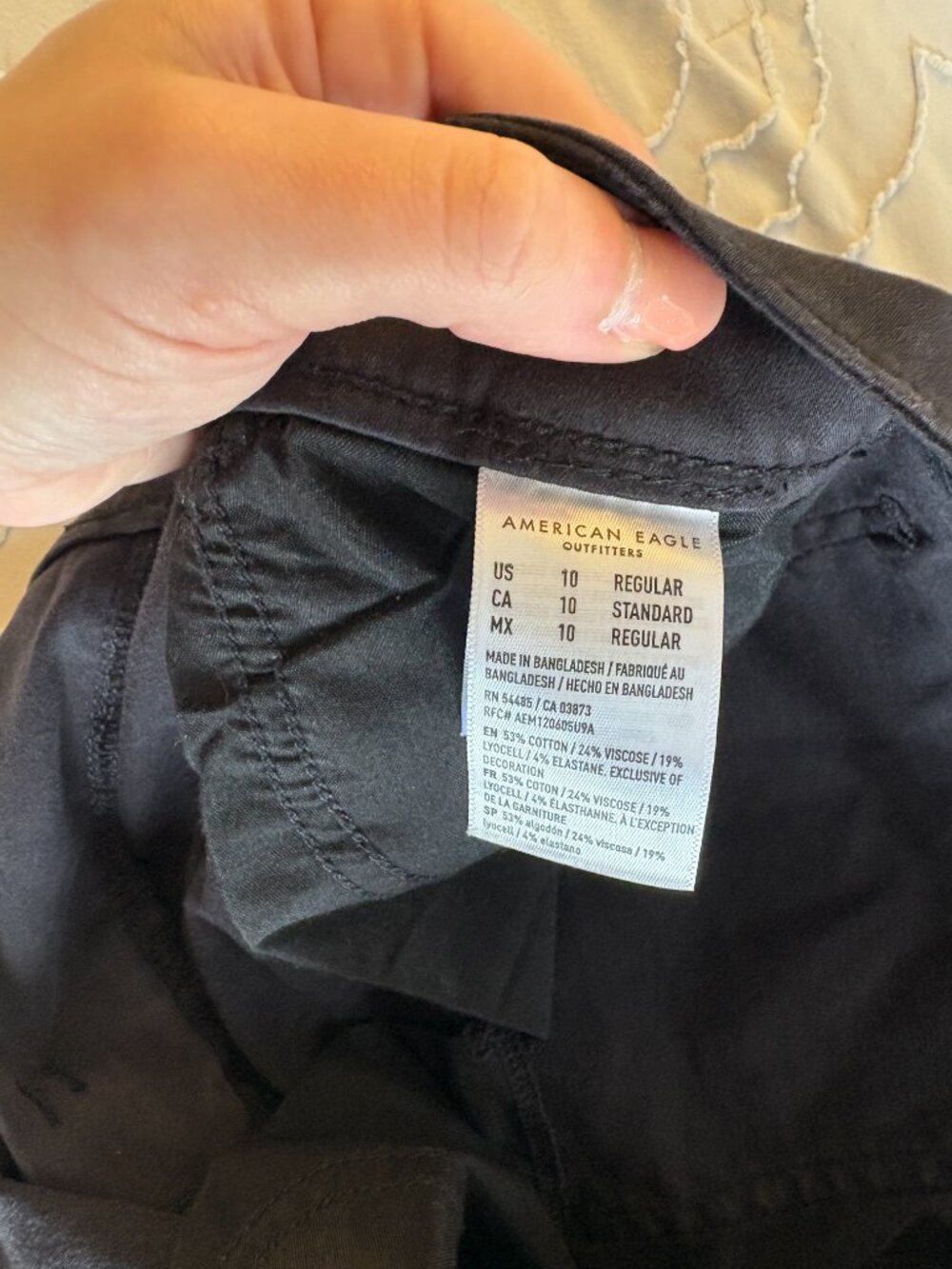 American Eagle Velvet Jegging - Black - Picture 5 of 6